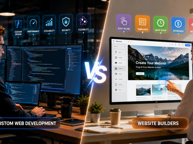 Custom coding vs website building tools