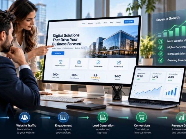 Professional website helping a business increase revenue through SEO, lead generation, better conversions, and digital growth.