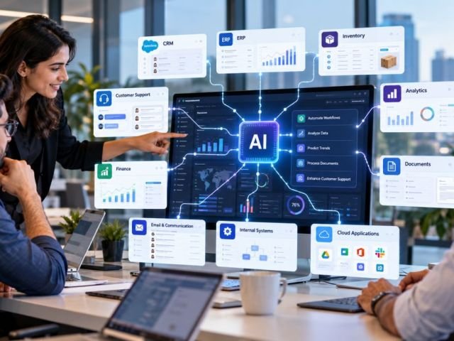 Integrate AI into existing business software and workflows
