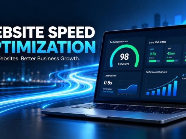 Website speed optimization dashboard showing website performance metrics