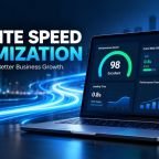 Website speed optimization dashboard showing website performance metrics